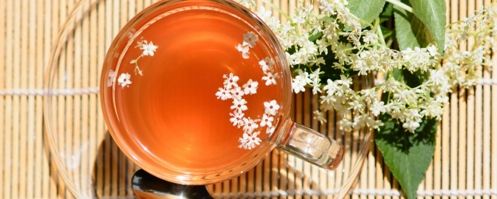 Prized elderflower tea